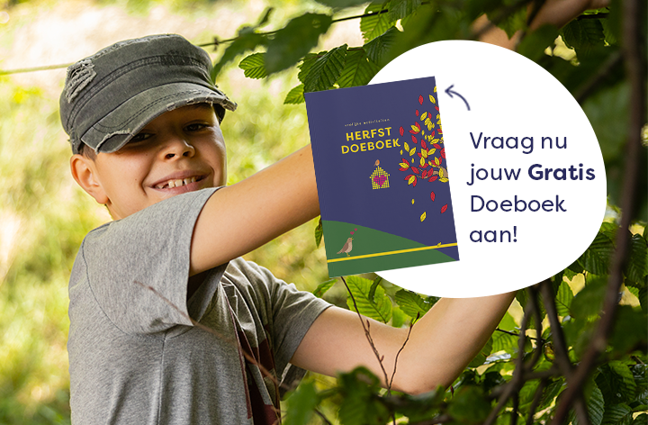 Download ons gratis Herfst Doeboek, bomvol leuke activiteiten om met je (klein)kinderen te doen.